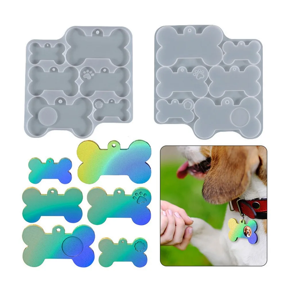 Epoksi Silikon Kalıp Kemik Kedi ve Köpek Çoklu Tasma İsimlik Kalıbı