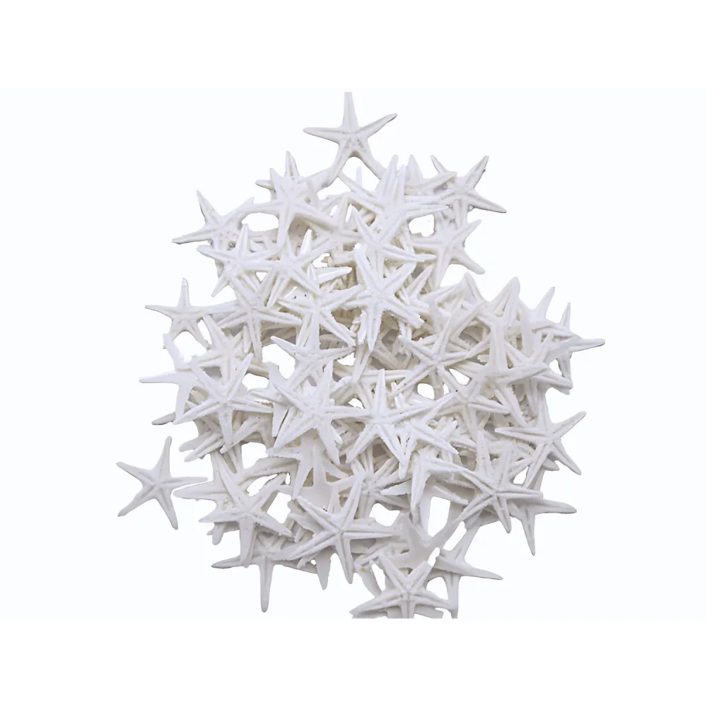Polyester Deniz Yıldızı Minik Boy 0.5 CM- 1.5 CM - 100 Adet Beyaz